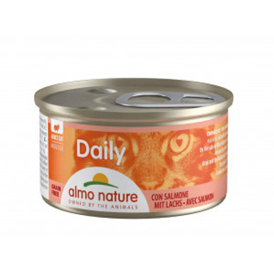 Almo Nature Daily Mousse met zalm natvoer kat (85 g) 48 x 85 g- natvoer katten