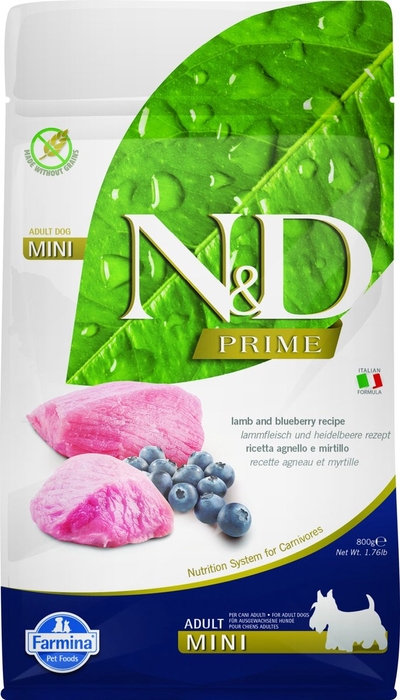 N&D Prime hondenvoeding Lam small breed 800 gr. hondenbrokken