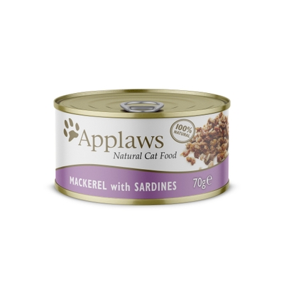 Applaws natvoeding Makreel en Sardine 70 gr. - natvoer katten
