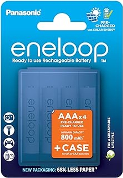Panasonic eneloop, AAA/Micro oplaadbare batterijen, Ready-to-Use - 4 stuks