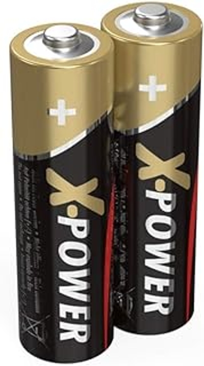 Ansmann X-Power Alkaline batterij Mignon AA LR6 Longlife alkalinebatterij voor extreem hoge stroombehoefte 2-pack, zwart, 2 stuks