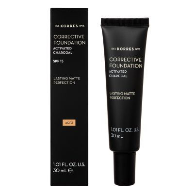 Korres Activated Charcoal Corrective Foundation ACF3 | 30 ml