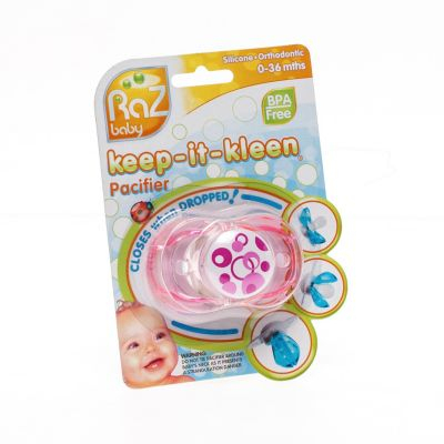 RaZ Baby Keep-It-Kleen Fopspeen Pink Polka Dots | 1 stuk
