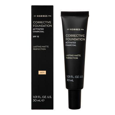 Korres Activated Charcoal Corrective Foundation ACF1 | 30 ml