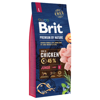 Brit Premium by Nature Junior L, 2 x 15 kilo - hondenbrokken