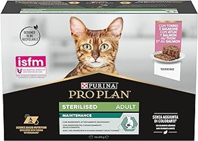 PURINA PRO PLAN MPK Sterilised Adult Zalm en Tonijn 12 x 85 g - kattenbrokken