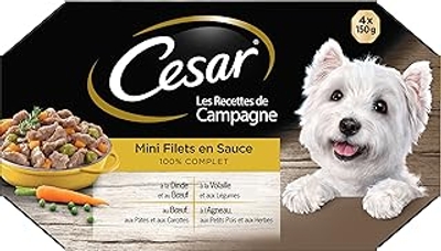 Cesar Les Recepten de Campagne in saus – 24 x 150 gr - natvoer honden