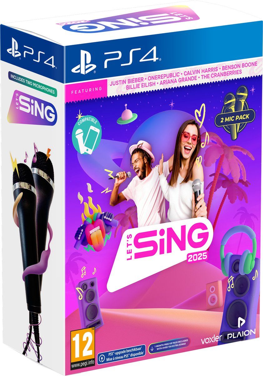 Let's Sing 2025 + 2 Microphones PlayStation 4