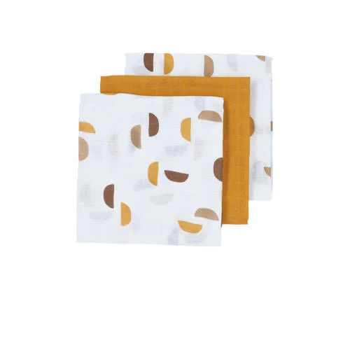 Meyco hydrofiele doek Shapes - set van 3 70x70 cm Honey Gold