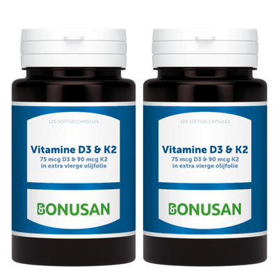 Bonusan Vitamine D3 & K2 Softgels - 120 stuks