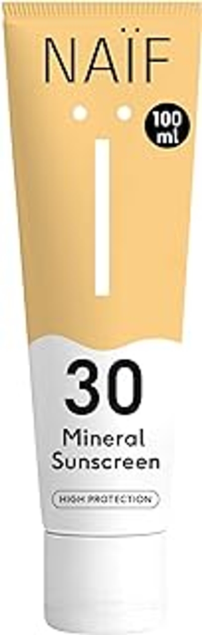 Naïf Minerale Zonnebrandcrème - Voor de hele familie - Waterbestendig - Vegan - SPF30-100ml