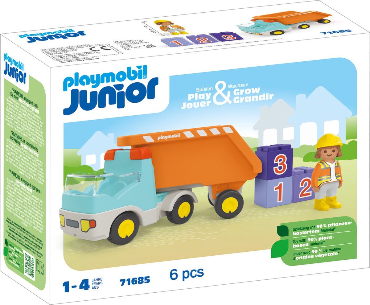 Playmobil PLAYMOBIL Junior Kiepwagen - 71685