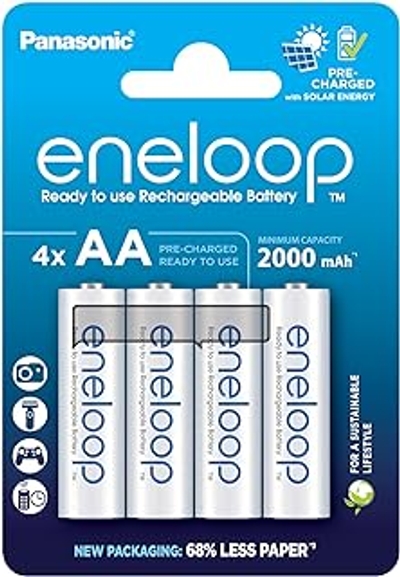 Panasonic eneloop, AA oplaadbare batterijen, Ready-to-Use - 4 stuks