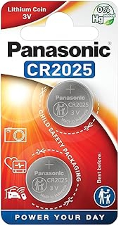 Panasonic CR2025 knoopcel, 3 V - 2 stuks