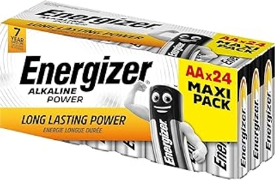 Energizer Alkaline Power AA-batterijen, lange levensduur voor dagelijks gebruik, sulfaatvrij, 7 jaar levensduur, 24 stuks