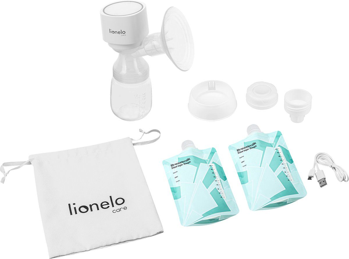 Lionelo Fifi One - Elektrische Borstkolf - Draadloos - Driefasige - 9 intensiteitsniveaus - Helder display - BPA free