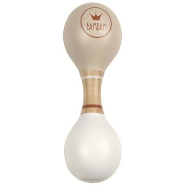 BamBam Eco Friendly Wooden Maracas Beige in Giftbox