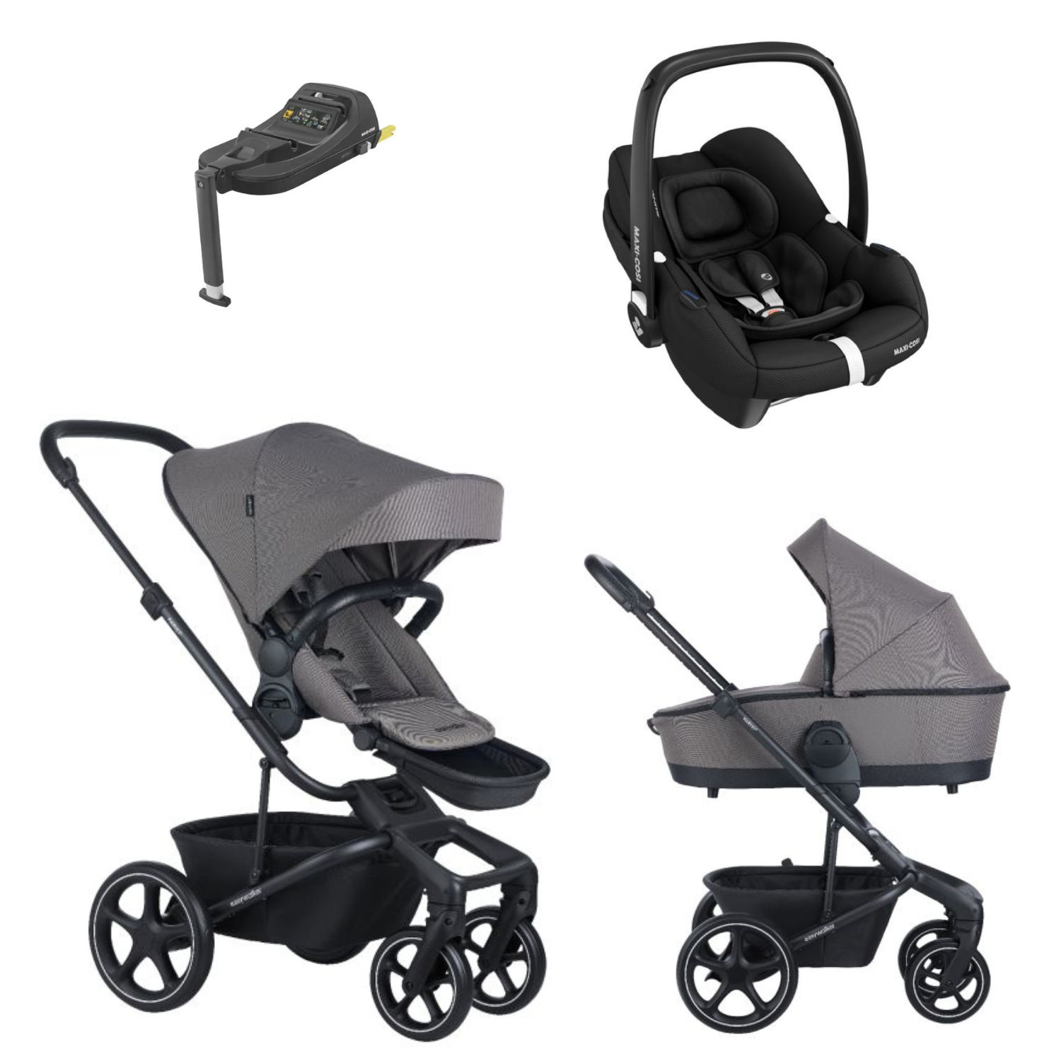 Easywalker Harvey 5 Kinderwagen - Set 4-1 - Pebble Grey