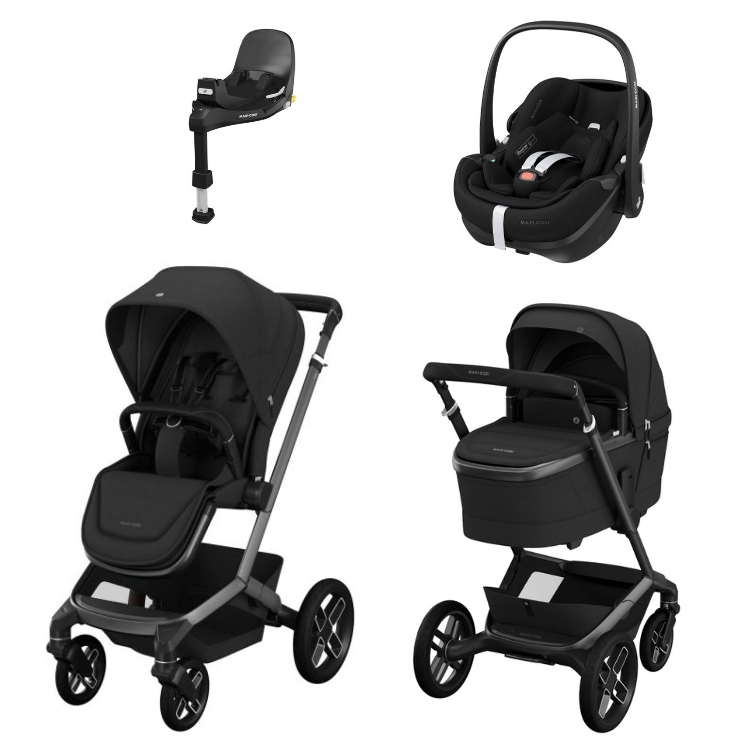 maxi-cosi-fame-kinderwagen-set-4-in-1-twillic-black