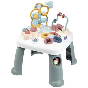 Smoby - Little Smoby - Activiteiten tafel - met vormensorteerder, telraam, 3 klankpinets, spiegel, roller, balspel