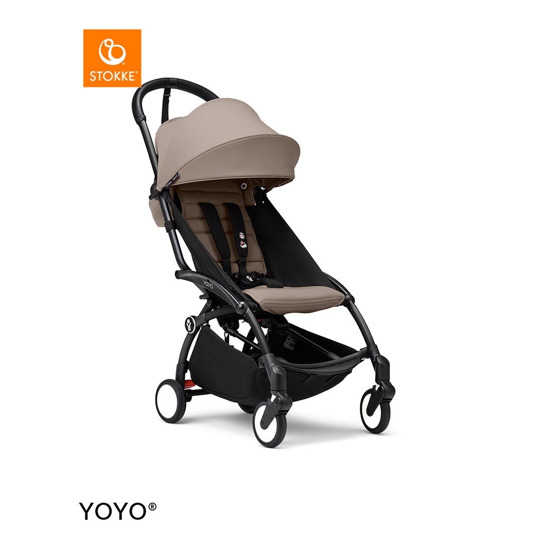 Stokke&reg; YOYO3 Kinderwagen - Black Frame - Taupe