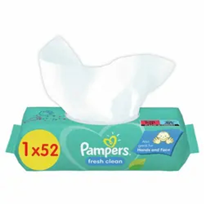 Pampers Fresh Clean billendoekjes - 52 stuks