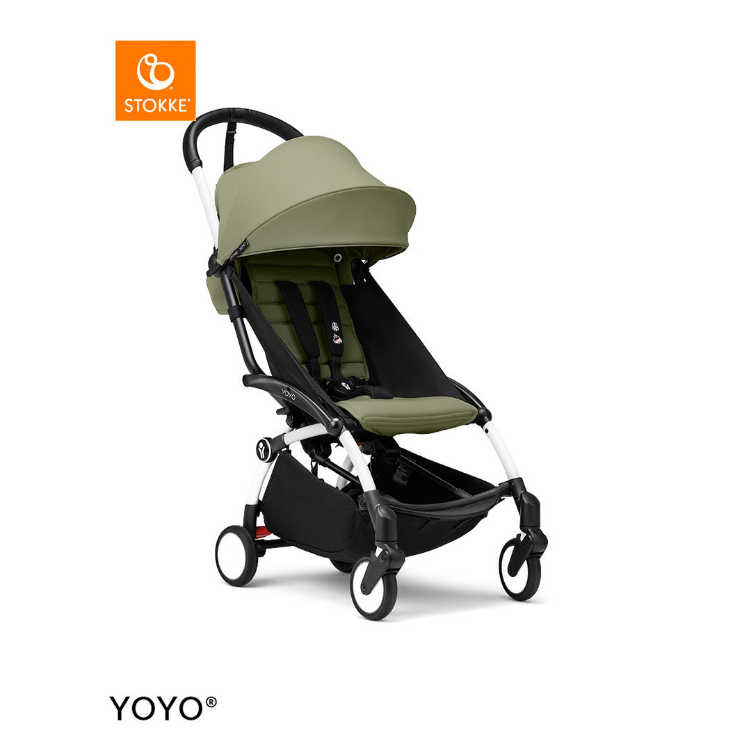 Stokke&reg; YOYO3 Kinderwagen - White Frame - Olive