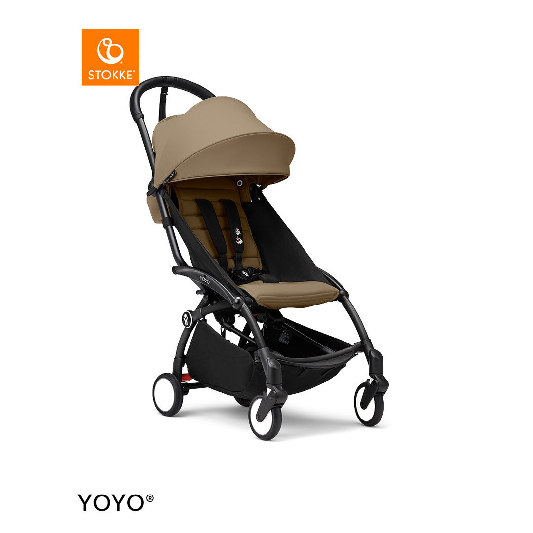 Stokke&reg; YOYO3 Kinderwagen - Black Frame - Toffee