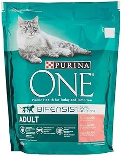 Purina One Bifensis Droogvoer voor volwassenen, kat, zalm en granen, 800 g - kattenbrokken