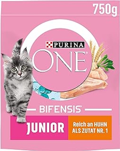 Purina One Bifensis Junior, rijk aan kip,  6 x 750 gr - kattenbrokken
