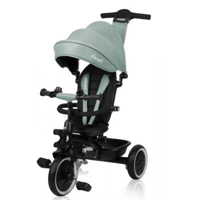 Lionelo Berry Driewieler 2in1 - tot 25kg - 360° draaibare stoel - Wandelwagen & fiets in één - PU wielen - Vrijloopwiel - Verstelbare duwstang - Zon- & regenkap - Groeit met het kind mee - Zonder gereedschap te monteren