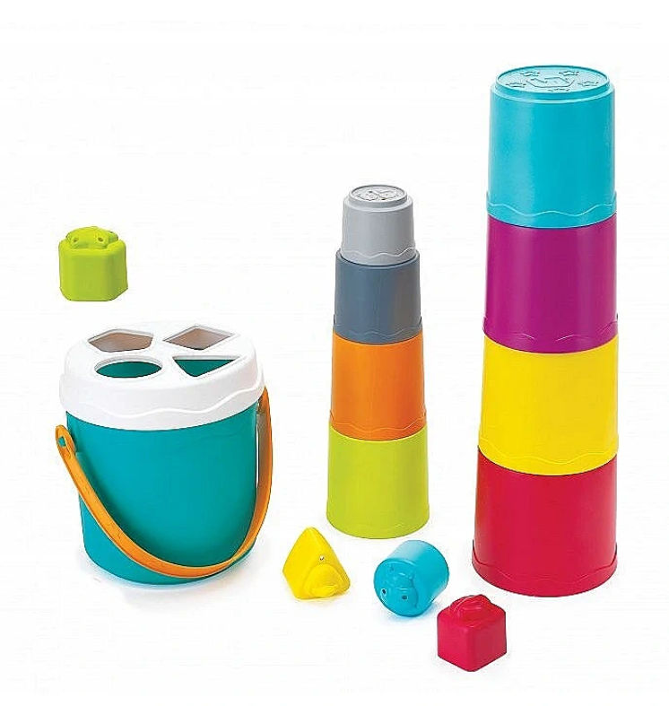 Vormenstoof B-Kids Shape Sorting Stack N' Nest Buckets