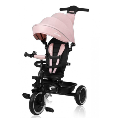 Lionelo Berry Driewieler 2in1 - tot 25kg - 360° draaibare stoel - Wandelwagen & fiets in één - PU wielen - Vrijloopwiel - Verstelbare duwstang - Zon- & regenkap - Groeit met het kind mee - Zonder gereedschap te monteren