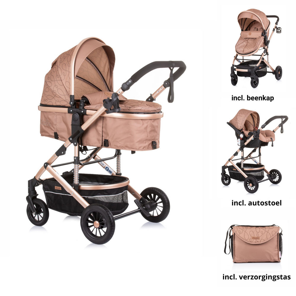 Kinderwagen Chipolino Estelle Sand 3-in-1 + Autostoel