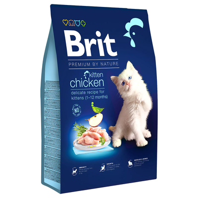 2x8kg Brit Premium by Nature Cat Kitten kippenvoer droog - kattenbrokken