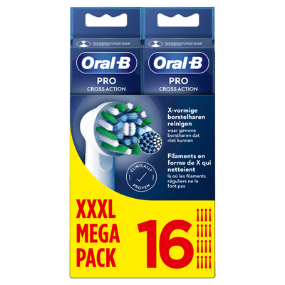 Oral-B CrossAction  opzetborstels - 16 stuks