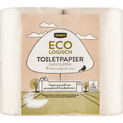 Jumbo 3-laags toiletpapier - 4 rollen