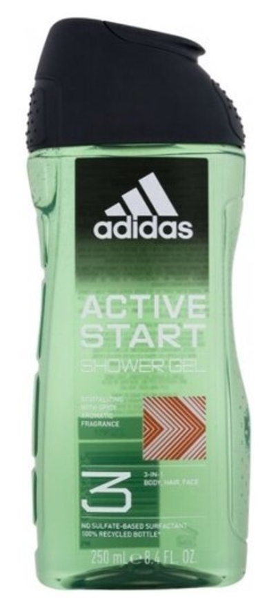 Adidas Active Start Shower Gel 3-In-1 250ml