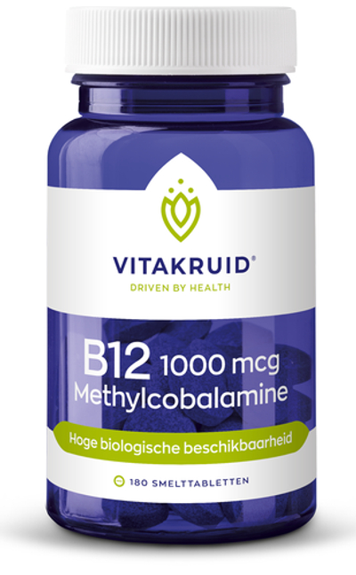 Vitakruid Vitamine B12 1000 mcg Methylcobalamine 180 Tabletten