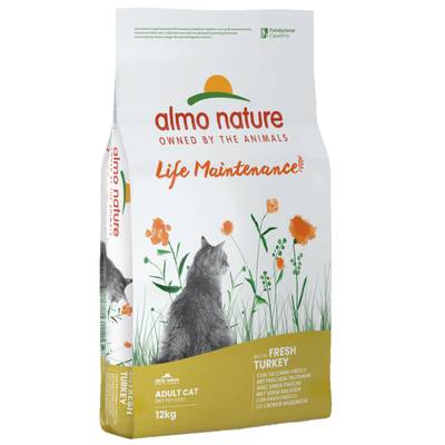 11 kg + 1 kg gratis! 12 kg Almo Nature Holistic Kattenvoer - Kalkoen & Rijst - 12kg - kattenbrokken