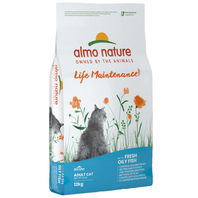 11 kg + 1 kg gratis! 12 kg Almo Nature Holistic Kattenvoer - Vette Vis & Rijst - 12kg - kattenbrokken