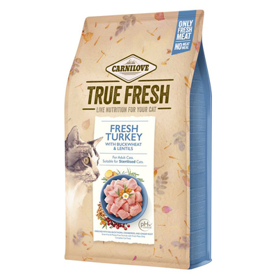 Carnilove True Fresh Kalkoen - 4.8 kg - kattenbrokken