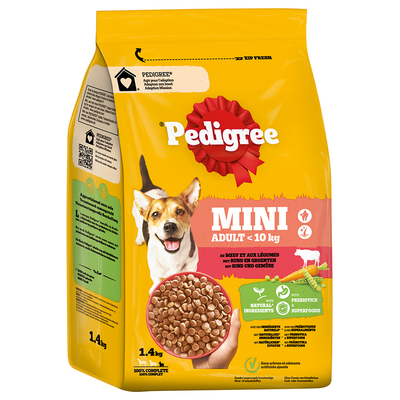 Pedigree Adult Mini Rund&Groente - Hondenvoer - 1.4 kg