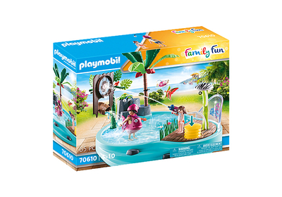 PLAYMOBIL Family Fun Leuk zwembad met watersplash - 70610