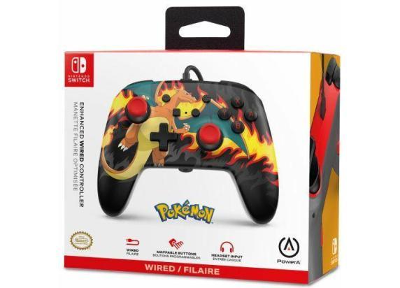 PowerA Geavanceerde Bedrade Controller voor Nintendo Switch/ OLED model/ Nintendo Switch Lite - Charizard Firestorm