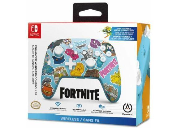 Nintendo Switch - Fortnite Switch PowerA Wireless Controller Fortnite Sticker Mania