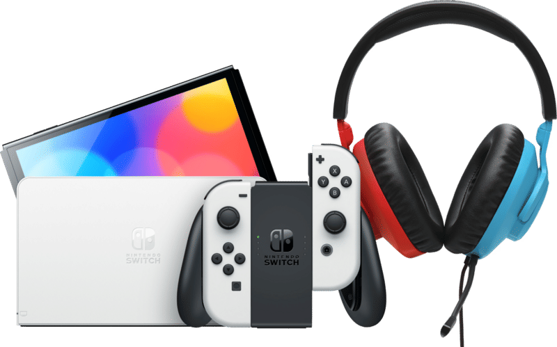 Nintendo Switch OLED Wit + JBL Quantum 100N