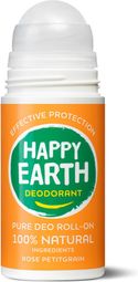 Happy Earth Pure Deodorant Roller Rose Petitgrain 75 ml