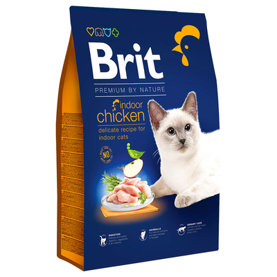 2x8kg Brit Premium by Nature Cat Indoor Kip kattenvoer droog - kattenbrokken