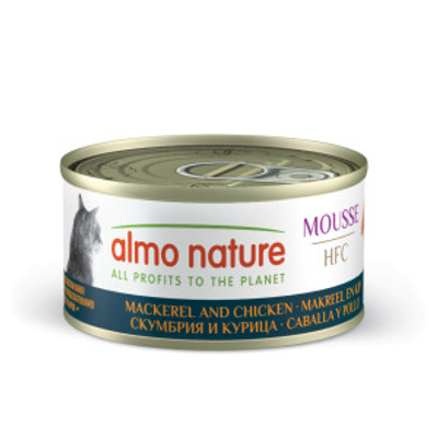 Almo Nature HFC Mousse makreel met kip natvoer kat (70 g) 48 x 70 g- natvoer katten